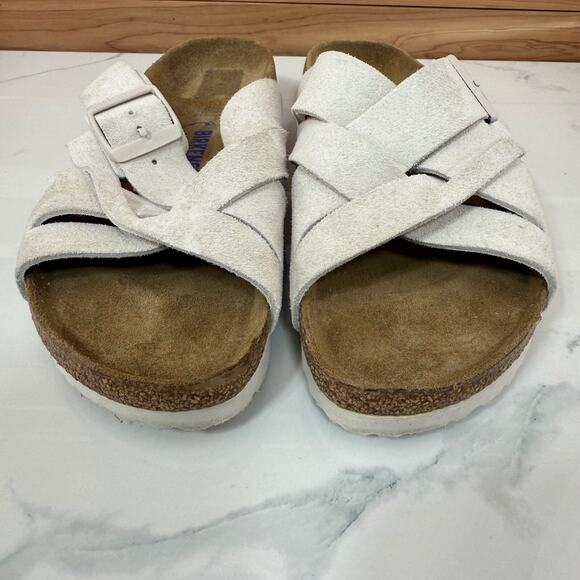 Birkenstock Sandals in White and Tan - Picture 7 of 12